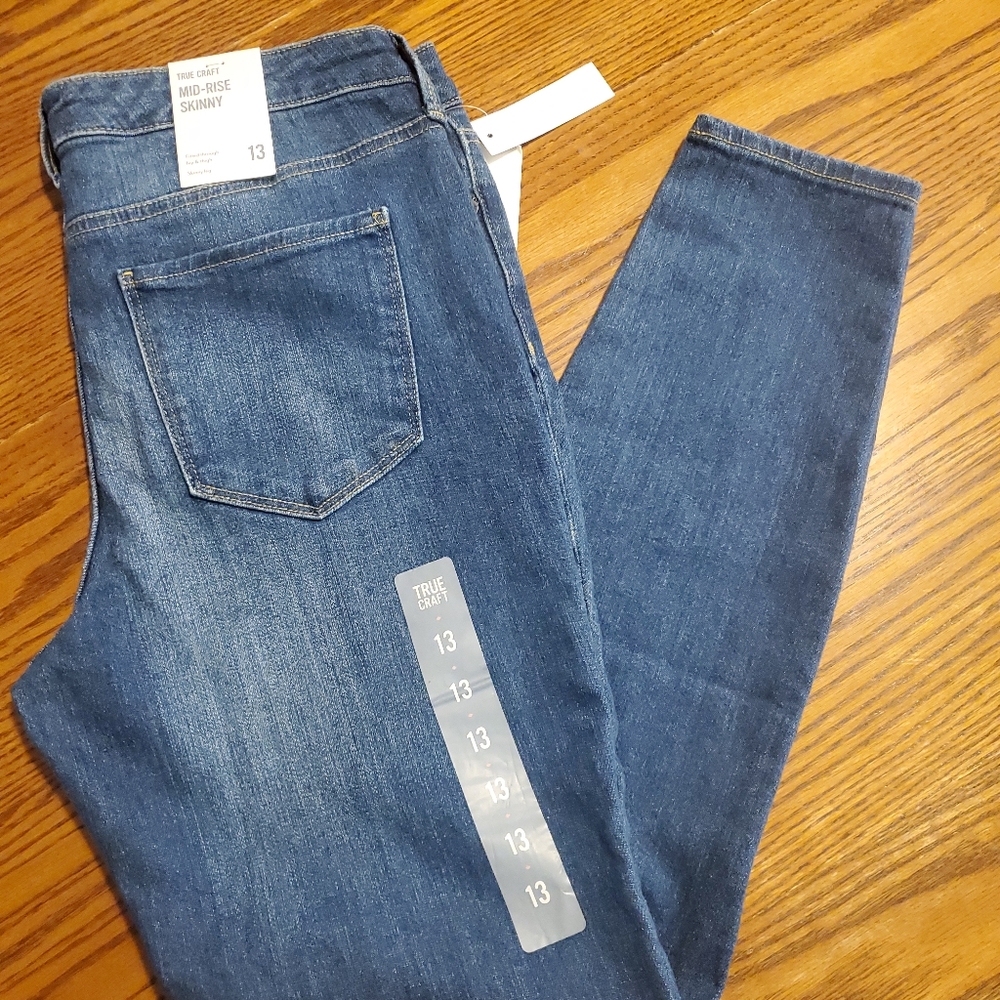 True Craft Mid Rise Skinny Denim Womens Blue Jeans size 13x29 #667